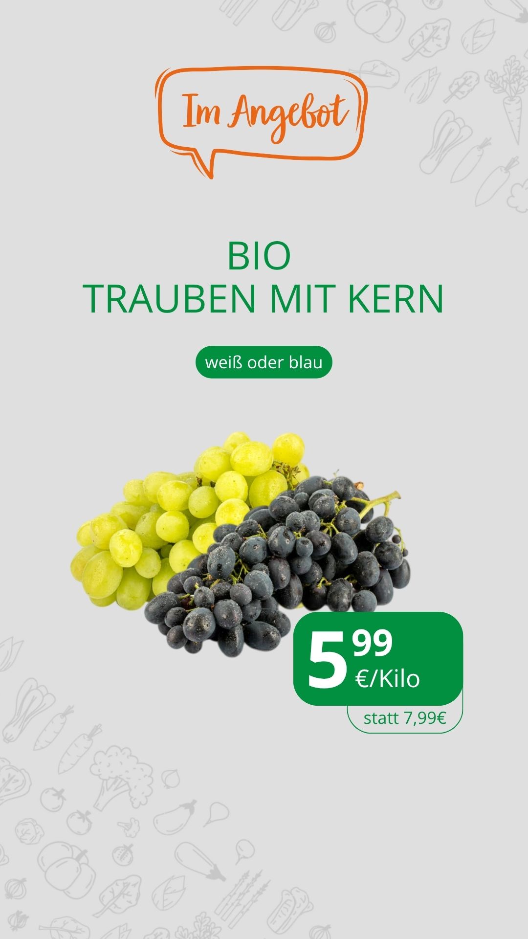 Trauben mit Kern