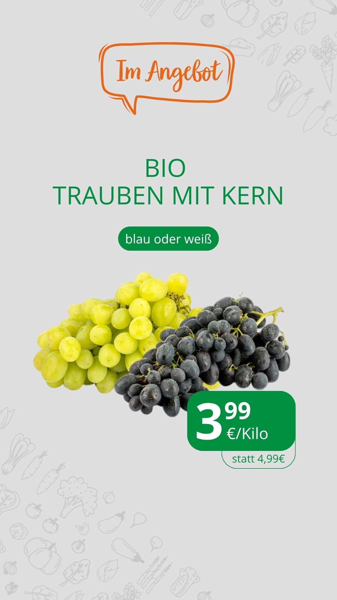 Trauben mit Kern