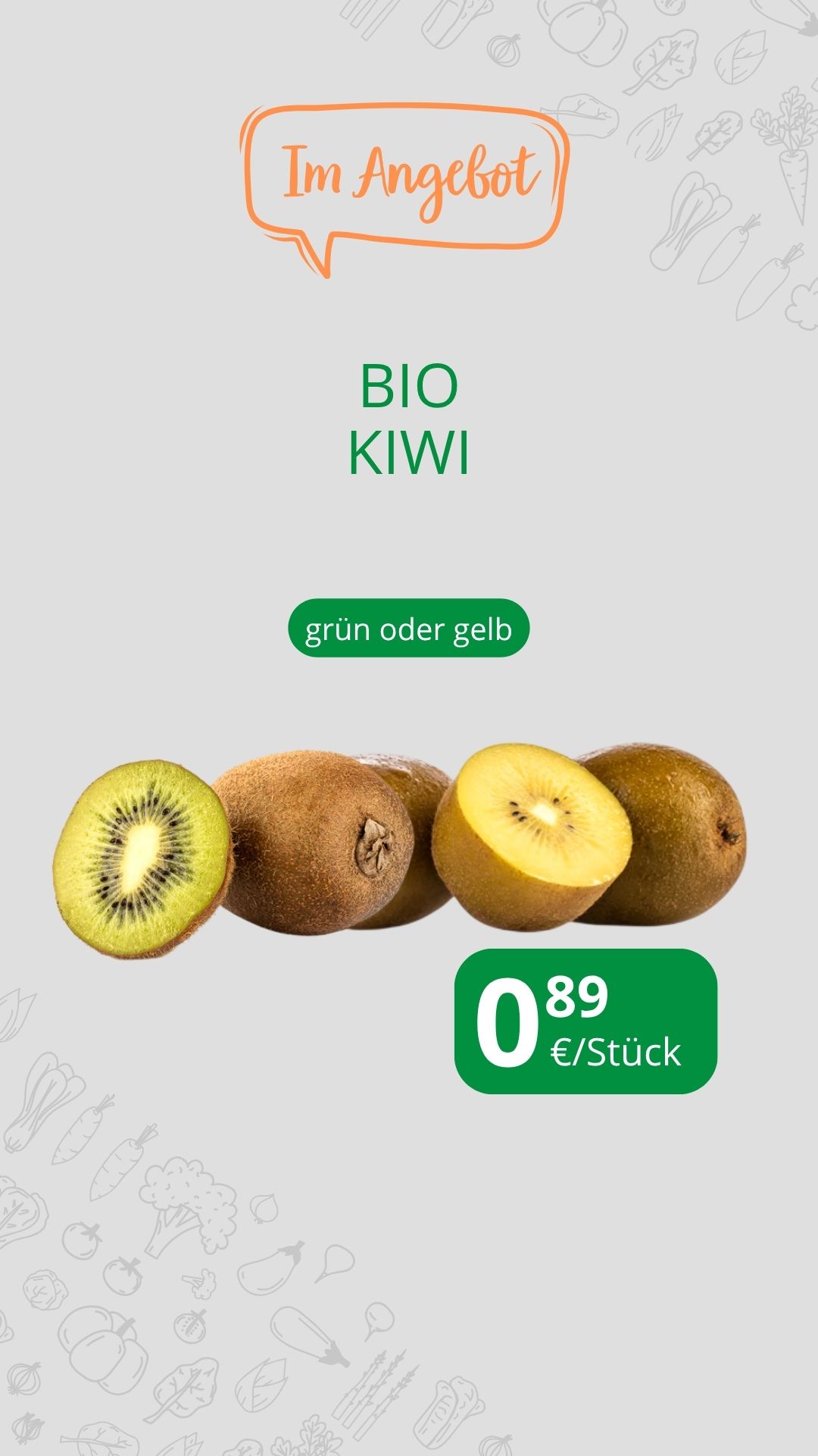Kiwi gruen gelb
